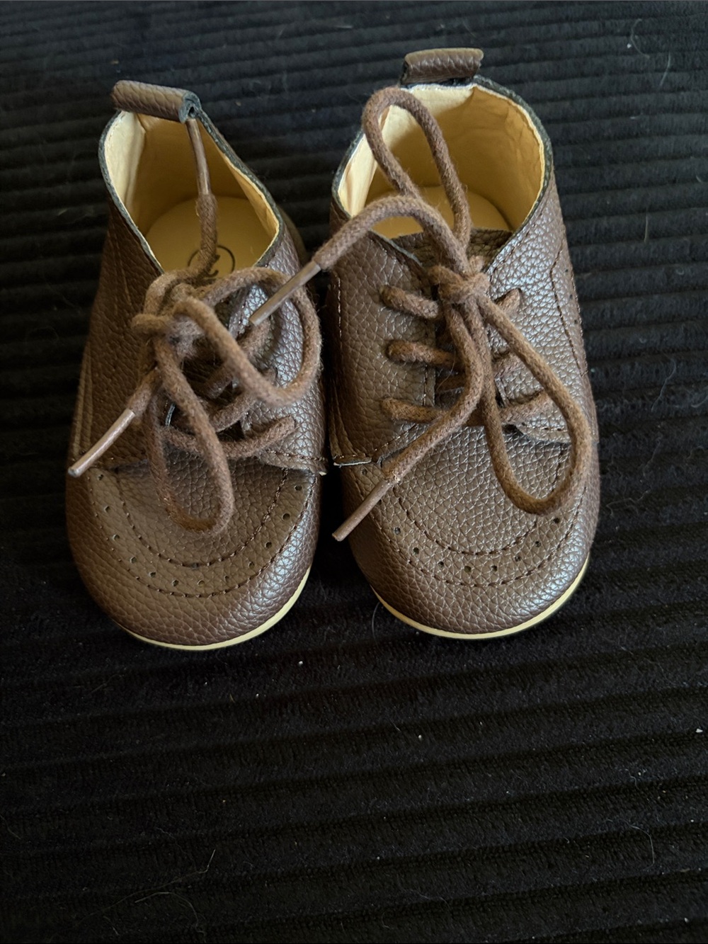 Classic Brown Lace-Up Kids Leather Shoes